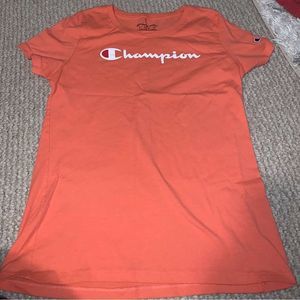 Size Xs tangerine/ pinky champion T-shirt